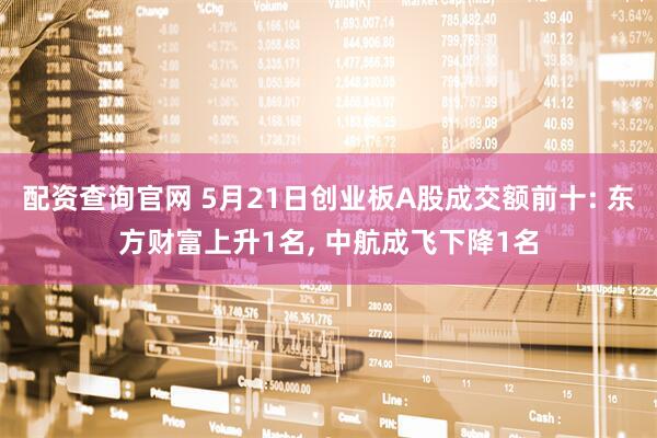 配资查询官网 5月21日创业板A股成交额前十: 东方财富上升1名, 中航成飞下降1名